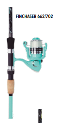 Miniatura Caña Combo Okuma Finchaser  - Color: Celeste