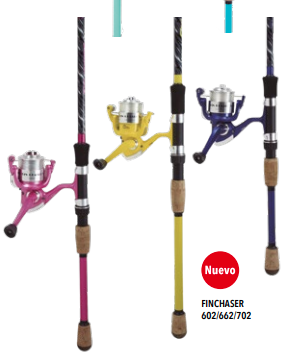 Caña Combo Okuma Finchaser  - Color: Black/Yellow/Pink