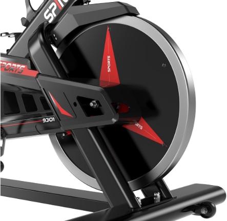Bicicleta Spinning 8kg - Color: Negro-rojo