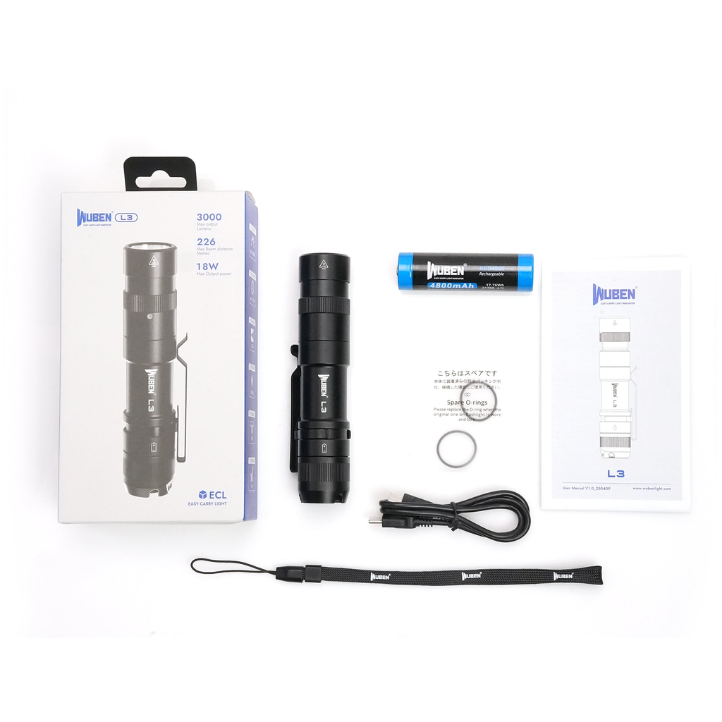 Miniatura Linterna Recargable L3 3000 Lumens -