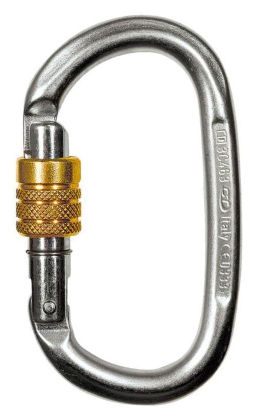 Mosquetón Acero Oval Rosca 30kN Pillar Steel SG 