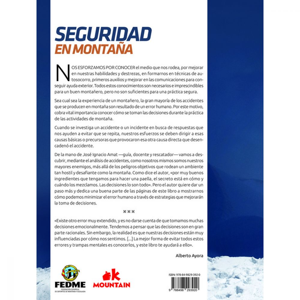 Libro Seguridad en Montaña -