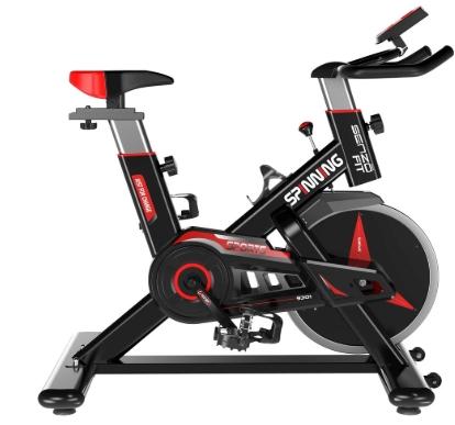 Bicicleta Spinning 8kg - Color: Negro-rojo
