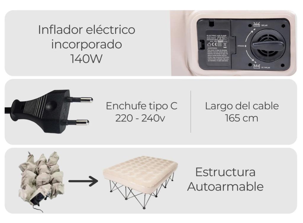 Colchón Eléctrico con Estructura -