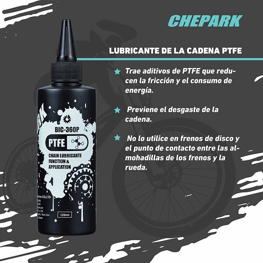 Lubricante De Teflón 120 ML - Color: Negro