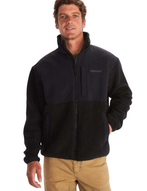 Polar Hombre Wiley Polartec Sherpa Fleece - Color: Negro