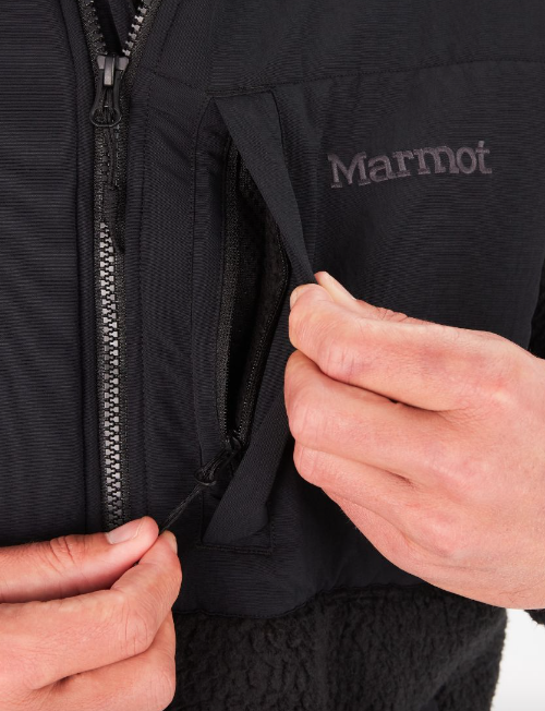 Miniatura Polar Hombre Wiley Polartec Sherpa Fleece - Color: Negro