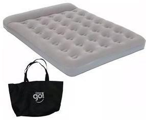 Colchón Inflable Queenl Go Con Bomba - Color: Gris