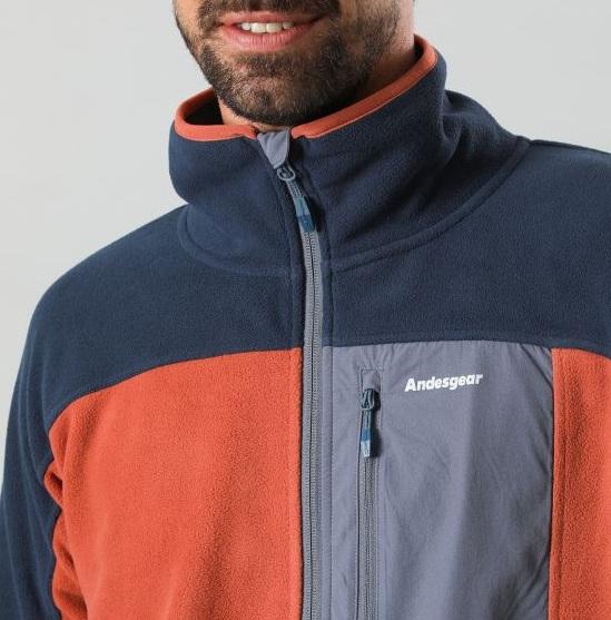 Miniatura Polar Hombre Andesgear New Maihue - Color: Ladrillo