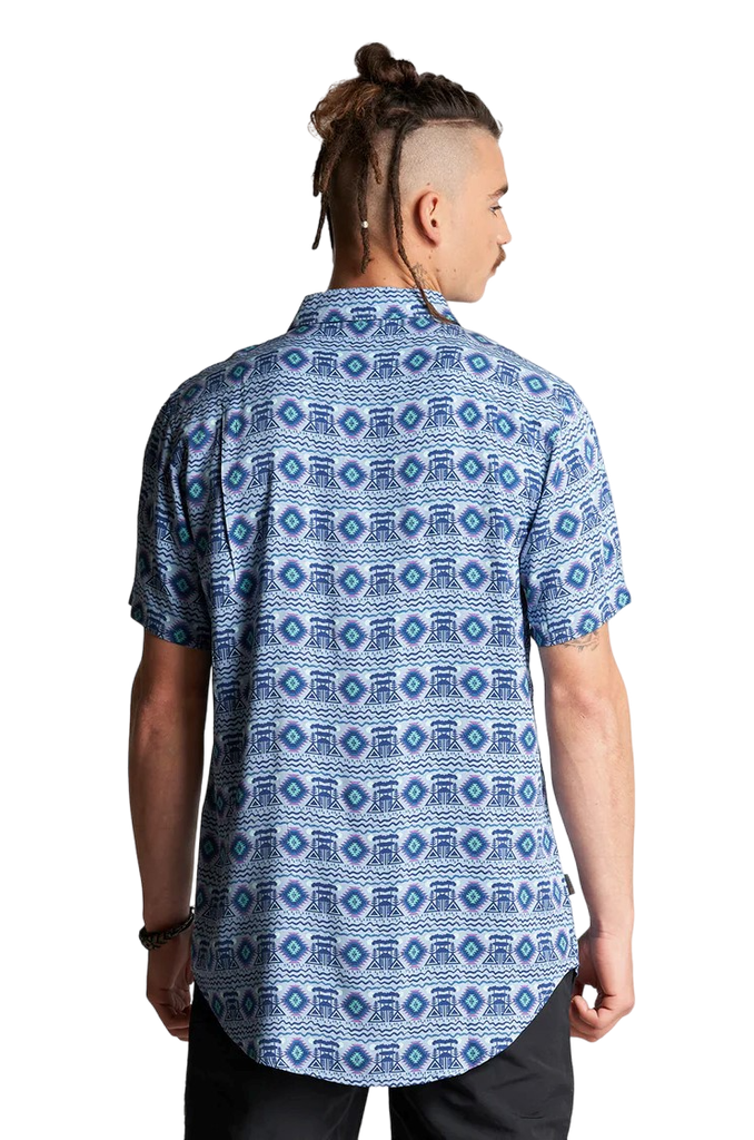 Camisa Hombre Aflora Full Print - Color: Azul