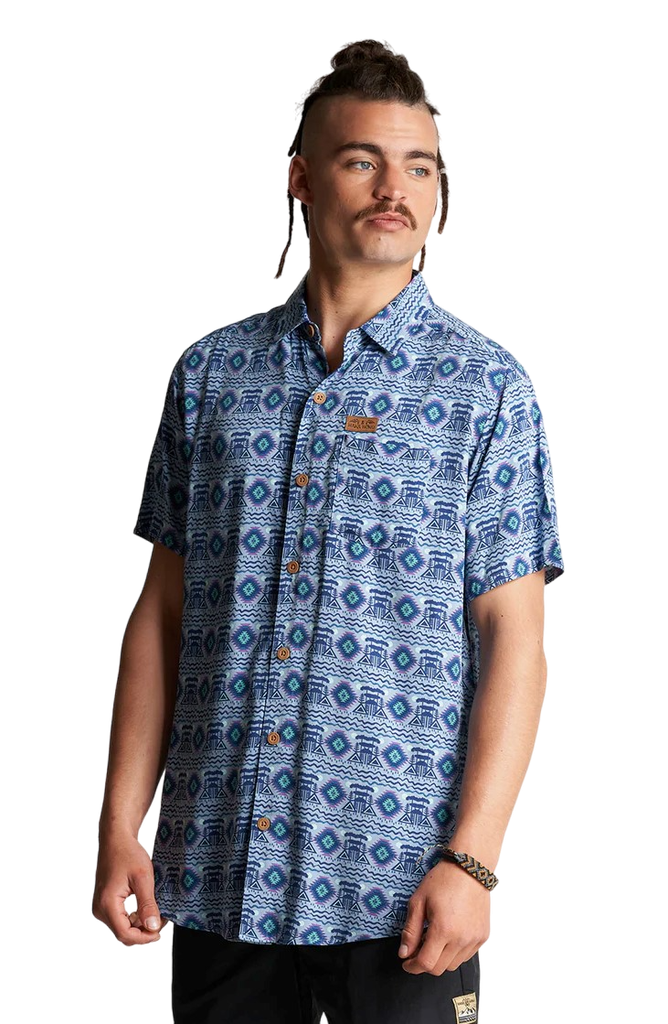 Miniatura Camisa Hombre Aflora Full Print - Color: Azul