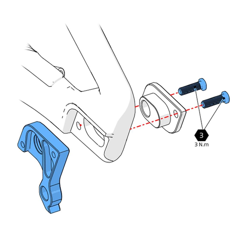 Pata Trasera Aluminio M071 -