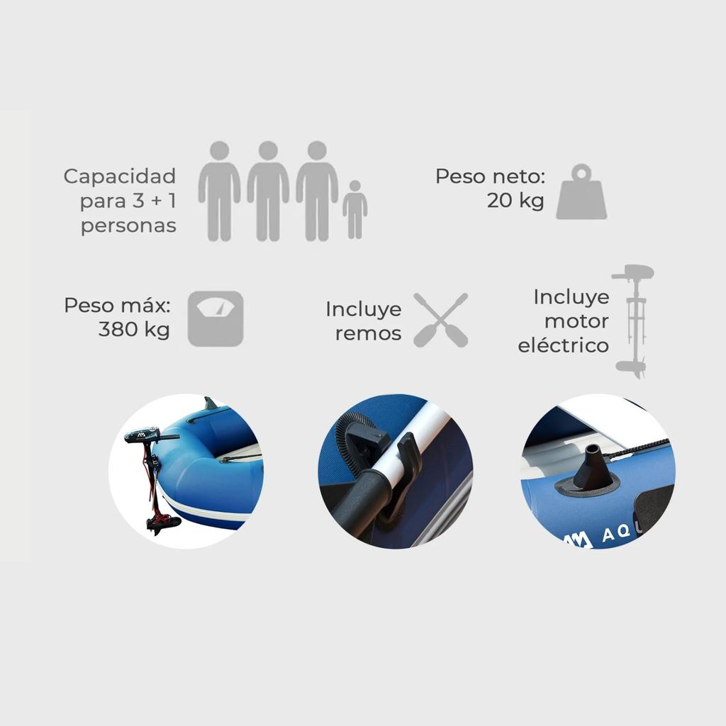 Miniatura Bote Classic Con Motor Eléctrico -