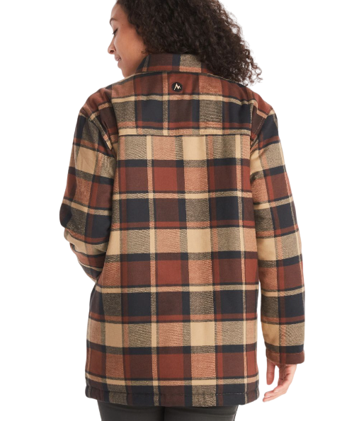 Chaqueta City Style Mujer Lanigan Flannel Chore Coat - Color: Cafe