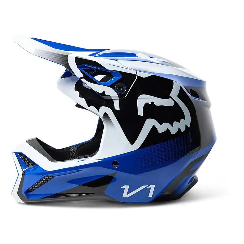 Casco Moto V1 Leed  - Color: Azul