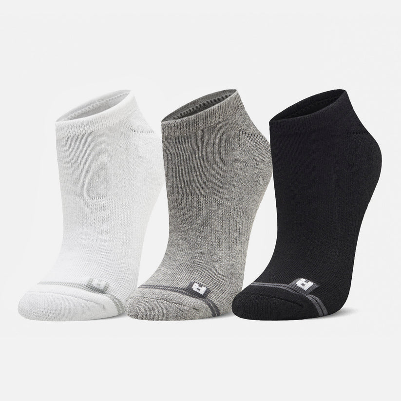 Calcetines Unisex Logo Lippi Pack No Show - Color: Negro / Blanco / Gris