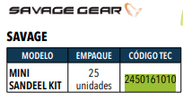 Kit Señuelos Savage Mini Sandeel 5 Heads +20 Bodies  -