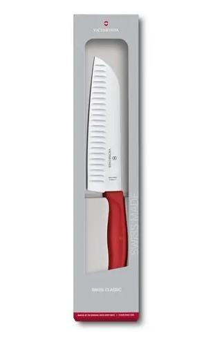 Cuchillo Santoku Swiss Classic - Color: Rojo