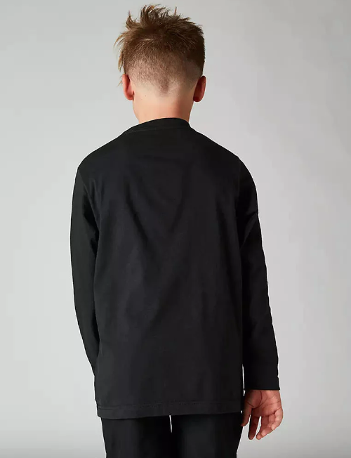Miniatura Polera Lifestyle Niño Bnkr Manga Larga - Color: Negro