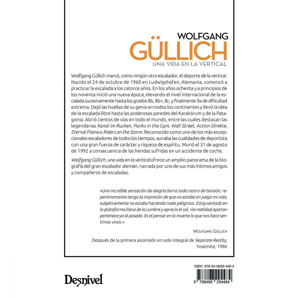 Libro Wolfgang Gullich. Una Vida en la Vertical -