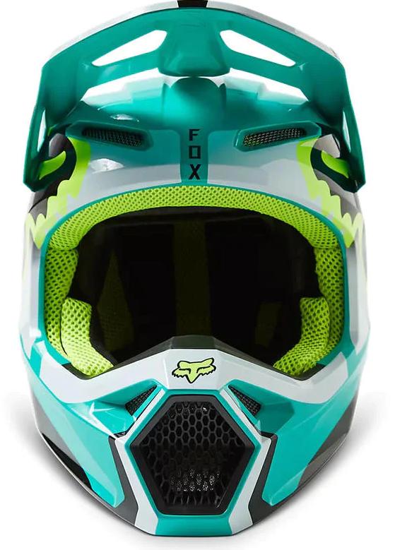 Miniatura Casco Moto V1 Leed  - Color: Celeste