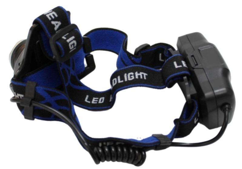 Miniatura Linterna Frontal Recarga T6Led  - Color: Azul Negro