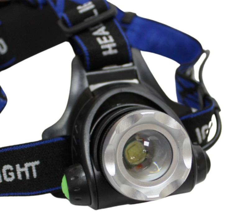 Miniatura Linterna Frontal Recarga T6Led  - Color: Azul Negro