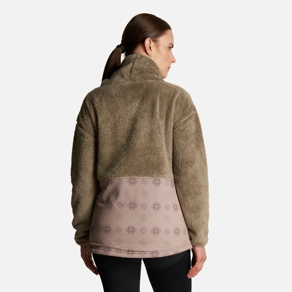 Poleron Mujer Baggy Sweatshirt Taupe - Color: Beige