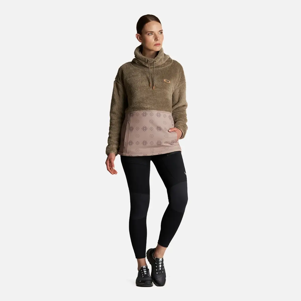 Miniatura Poleron Mujer Baggy Sweatshirt Taupe - Color: Beige