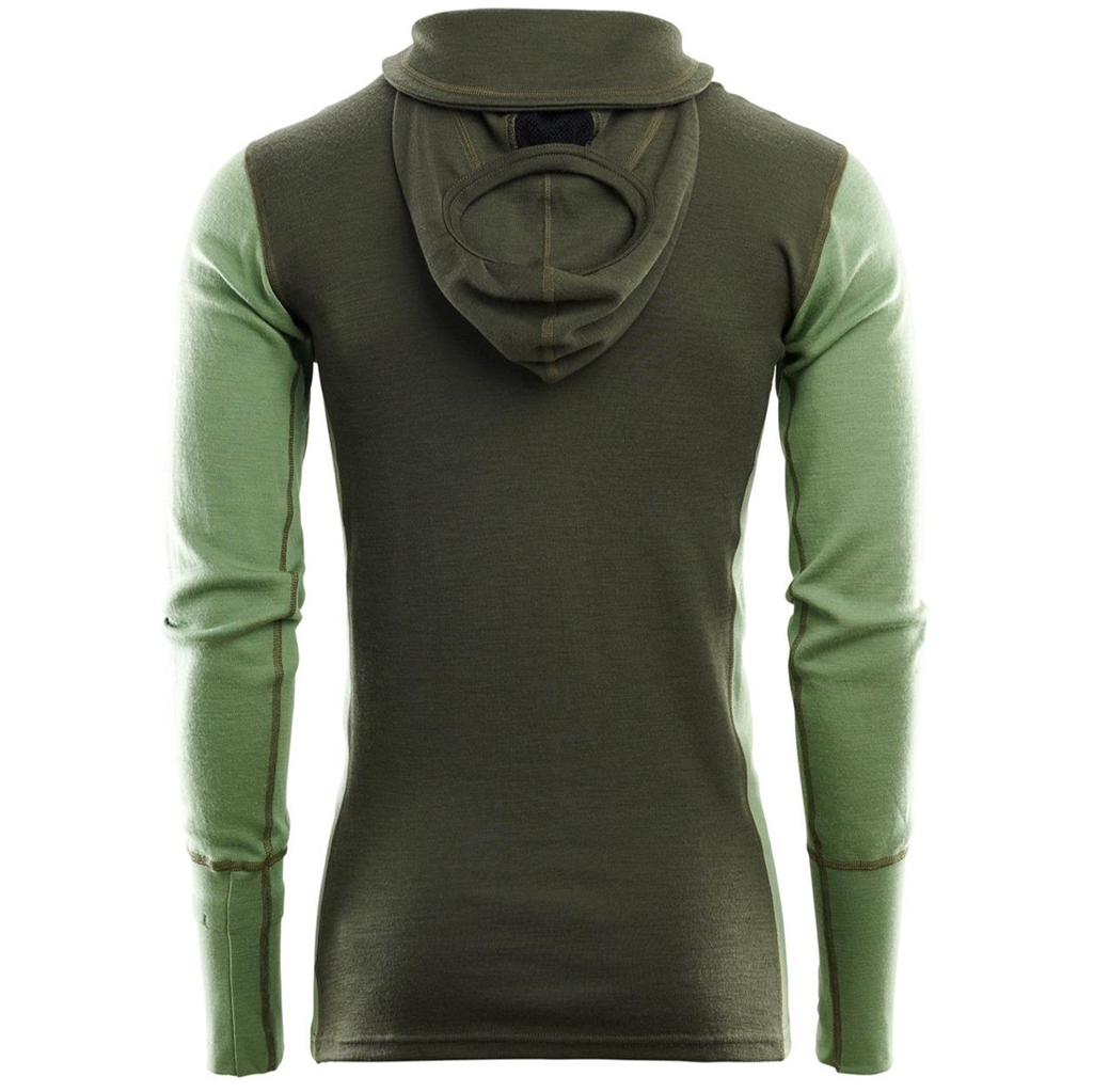 Miniatura Primera Capa WarmWool Hood Sweater Hombre - Talla: XL, Color: Verde Oscuro