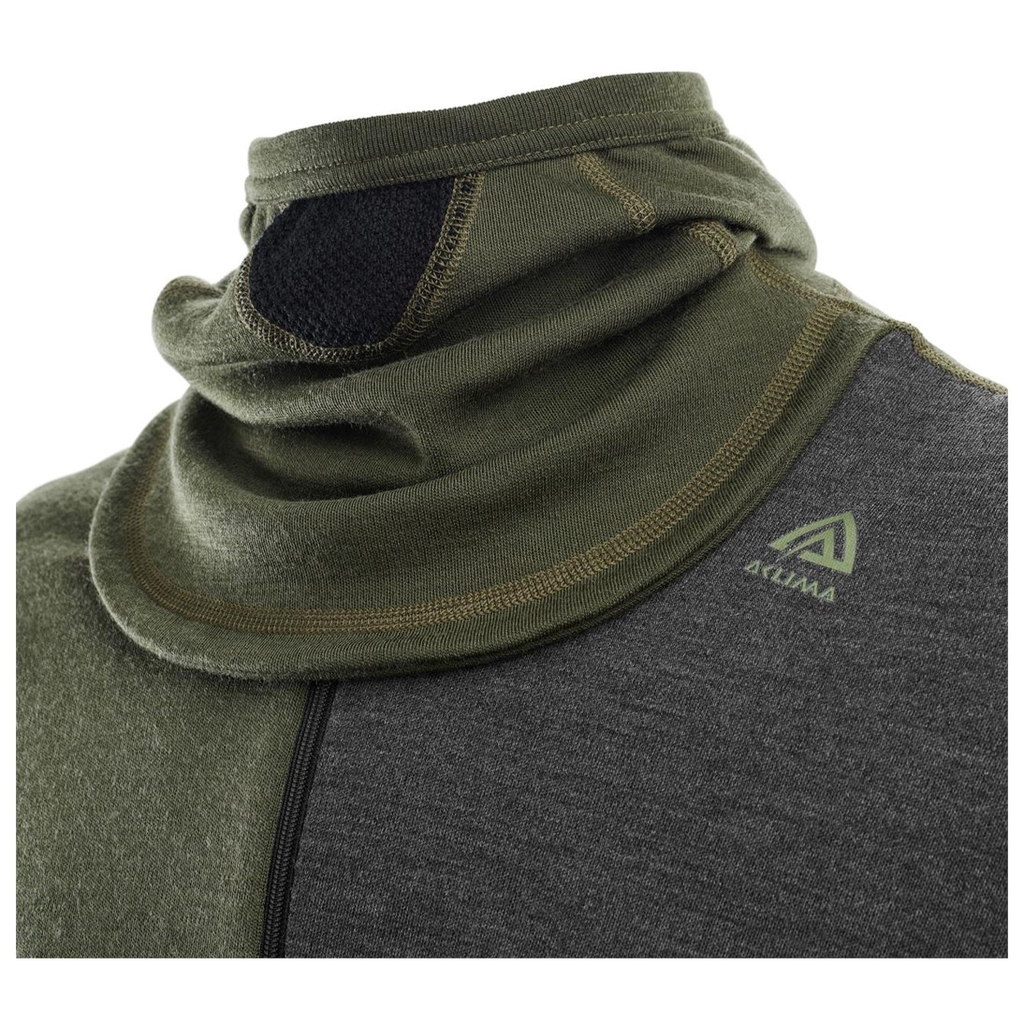 Miniatura Primera Capa WarmWool Hood Sweater Hombre - Talla: XL, Color: Verde Oscuro