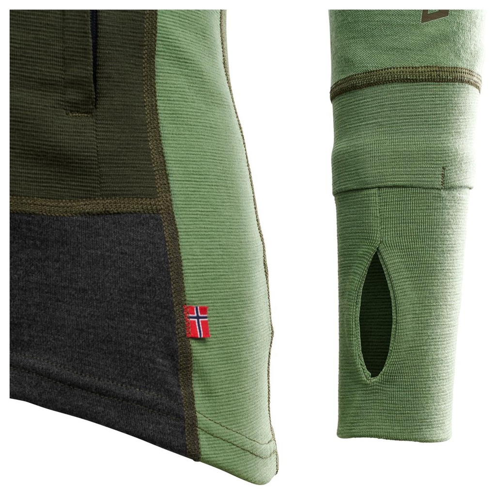 Miniatura Primera Capa WarmWool Hood Sweater Hombre - Talla: XL, Color: Verde Oscuro