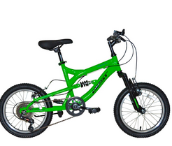 Bicicleta Mtb Double Susp. Corvus Niño 6V. Acero V-Brake -