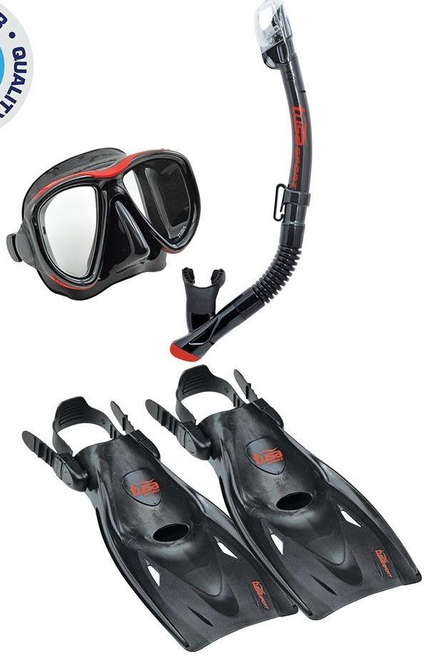 Mask, Dry Snorkel & Fin Set 