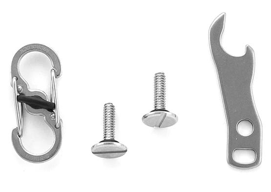 Accesorios- destapador, mosqueton -