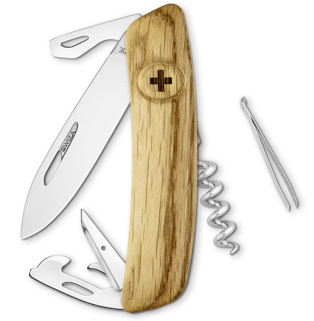 Navaja Suiza D03 Madera Roble 11 Herramientas - Formato: Madera