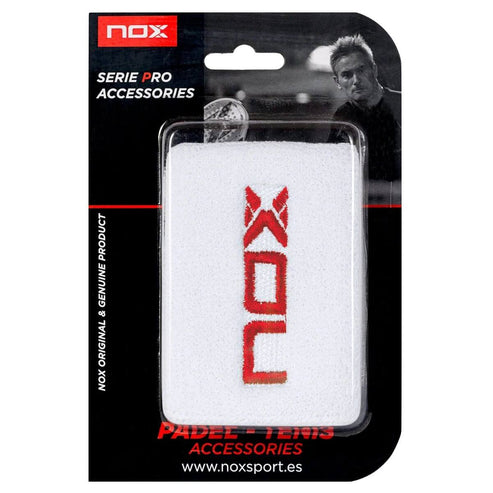 Miniatura Muñequera Nox X2 - Color: Blanca logo Rojo