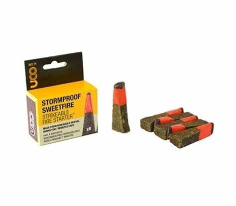 Iniciador De Fuego Stormproof Sweetfire Firestarter-8Pack - Color: Negro Rojo