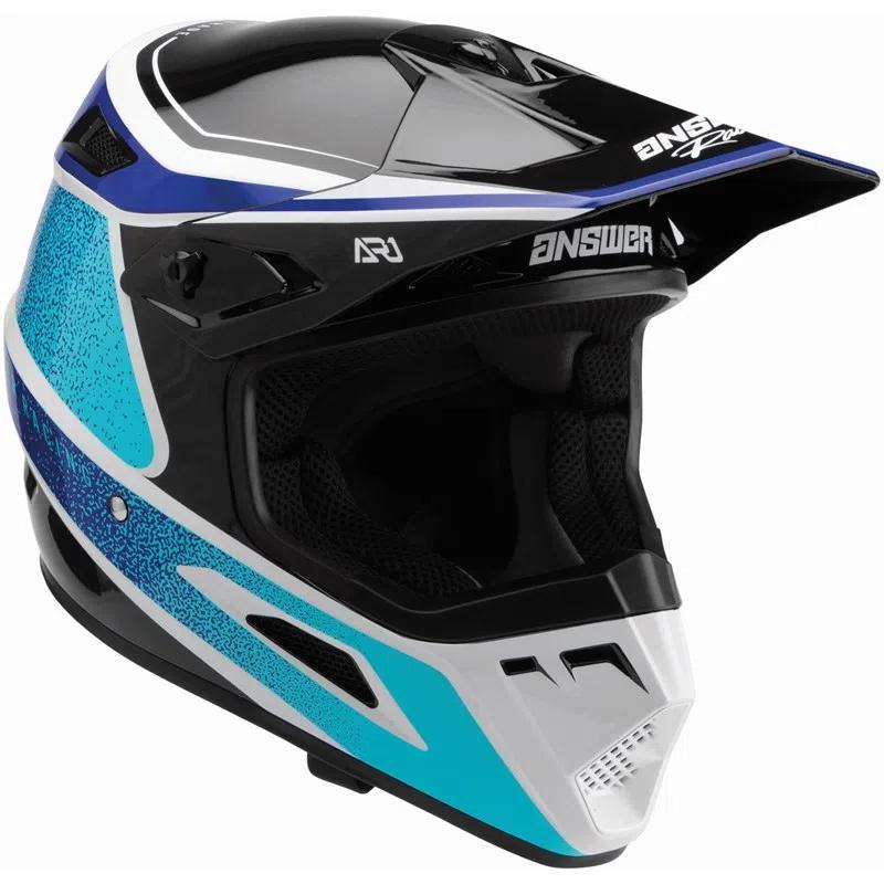 Miniatura Casco Moto Mx Ar-1 - Color: Celeste