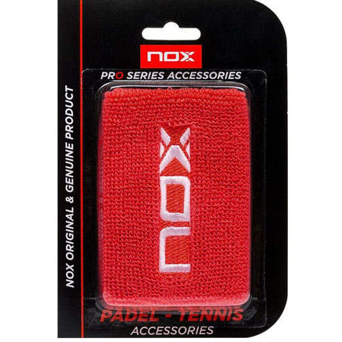 Muñequera Nox X2 - Color: Roja logo Blanco