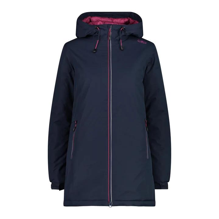 Chaqueta impermeable Woman Parka Fix Hood - Color: B.Blue-Sangria