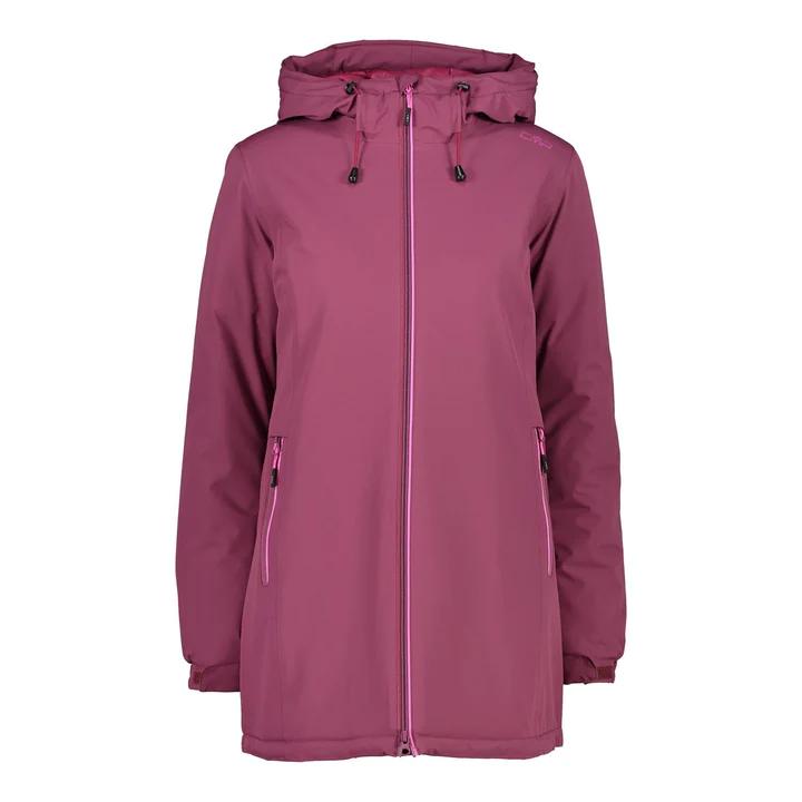 Chaqueta impermeable Woman Parka Fix Hood - Color: Amaranto