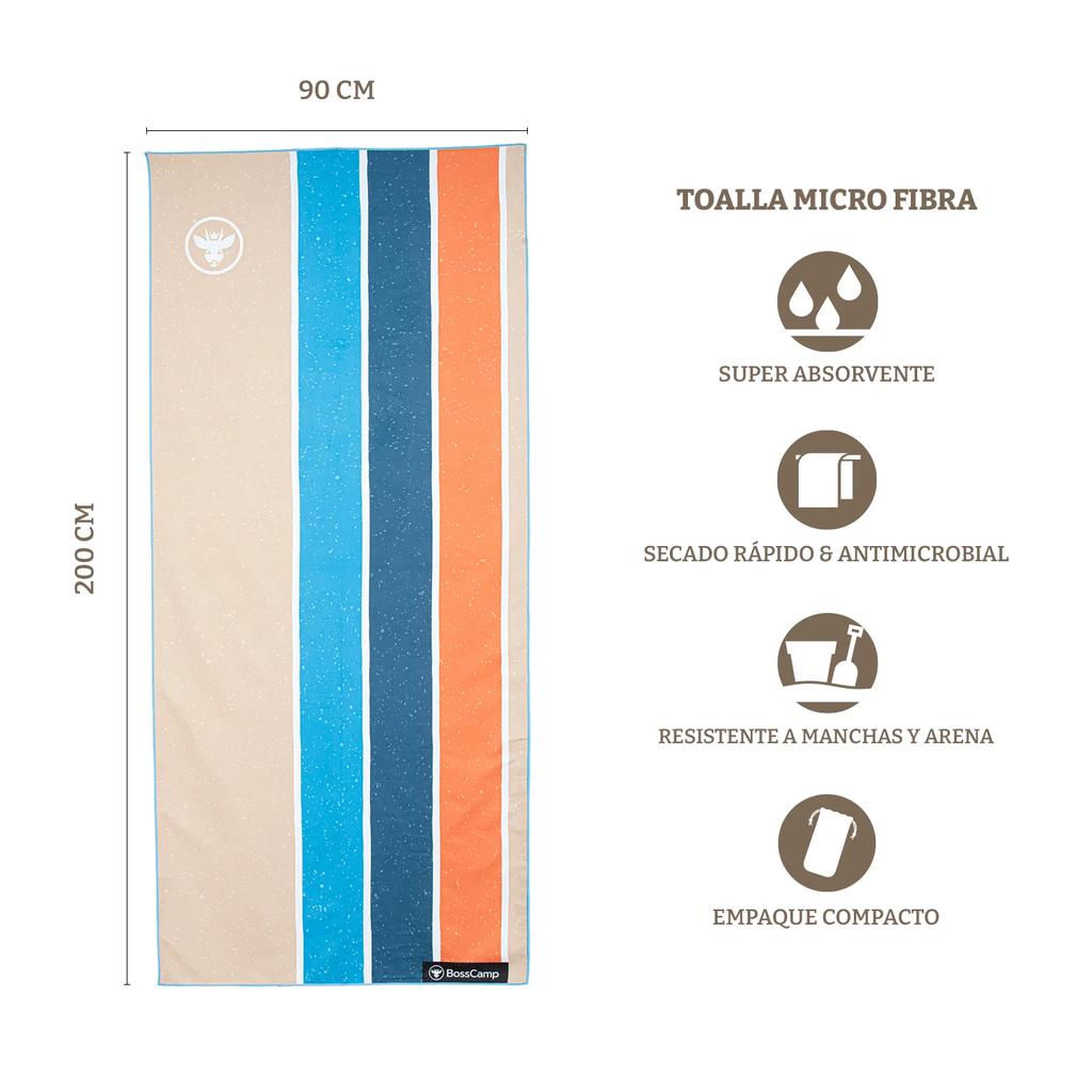 Miniatura Toalla Playa Microfibra Grande XL Quintay (90 x 200) -