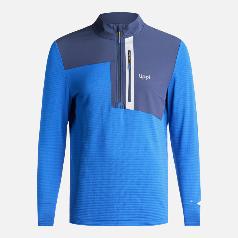 Miniatura Poleron Hombre Karova Nano F 1/4 Zip - Color: Azul