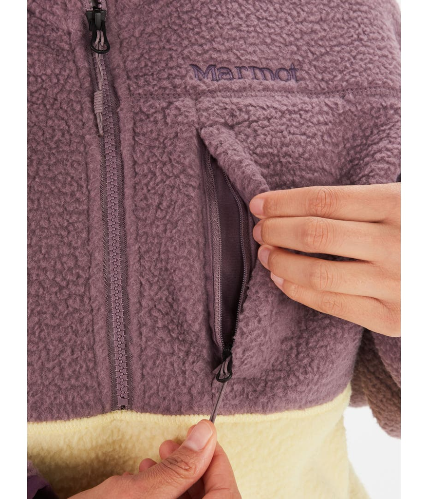 Miniatura Polar Mujer Aros Half-Zip - Color: HZYP/WHT