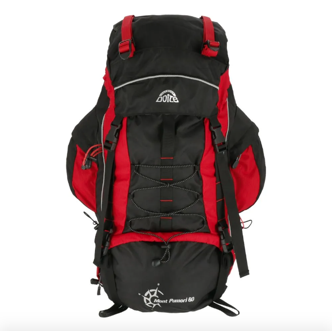 Mochila Mt Pumori 60L - Color: Negro-Rojo