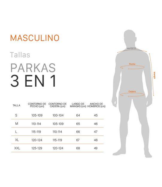 Miniatura Parka 3 En 1 Gert Hombre - Color: Gris