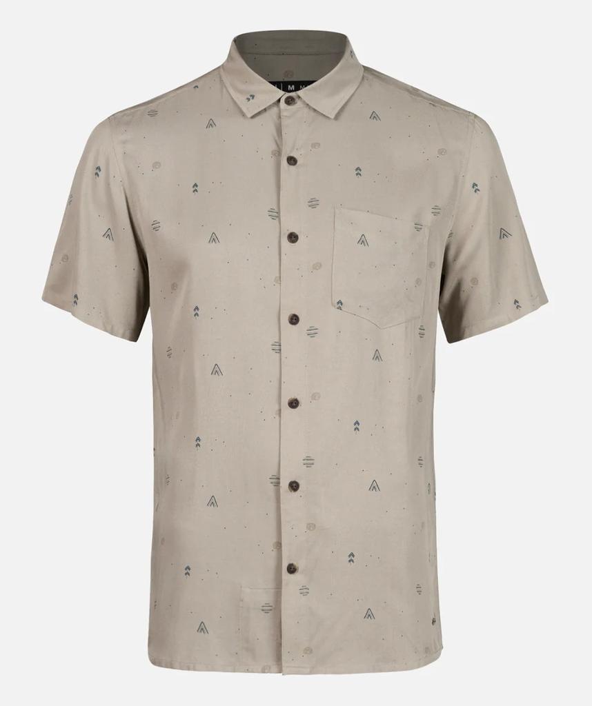 Camisa Hombre Camp Short Sleeve Shirt  - Talla: M, Color: Print Beige