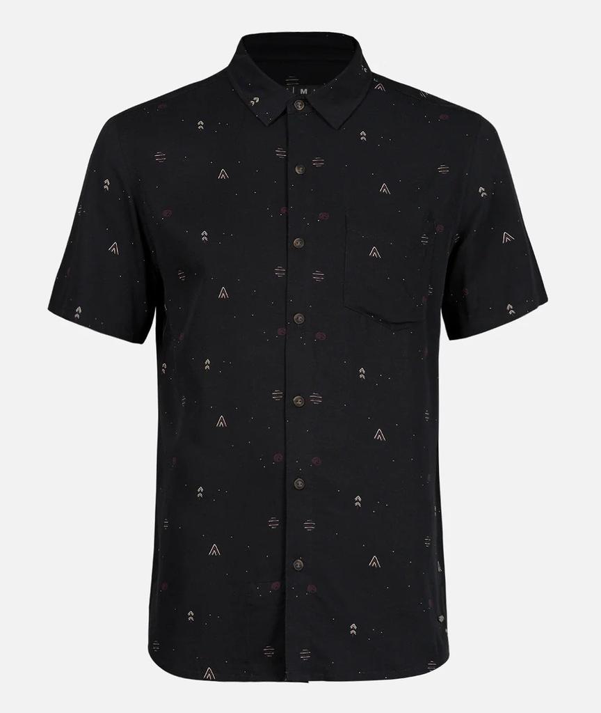 Camisa Hombre Camp Short Sleeve Shirt  - Talla: S, Color: Print Negro