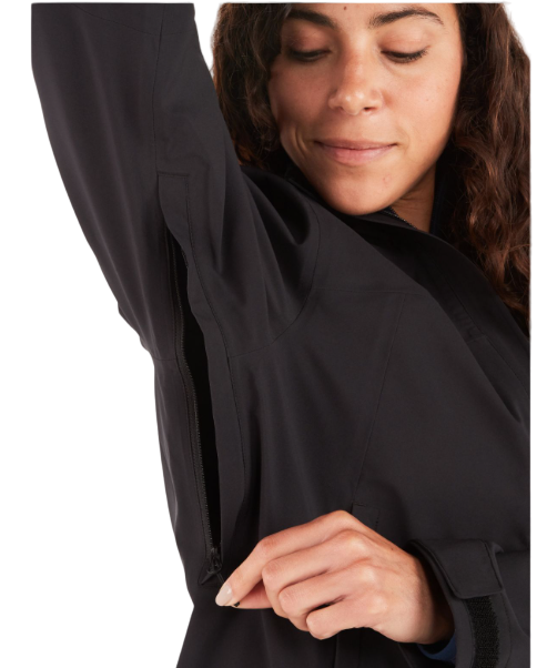 Miniatura Chaqueta Impermeable Mujer Precip Eco Pro - Color: Negro